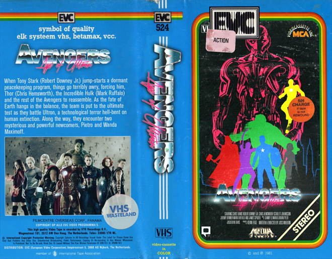 AVENGERS AGE OF ULTRON CUSTOM 80S VHS COVER, MODERN VHS COVER, CUSTOM VHS COVER, VHS COVER, VHS COVERS